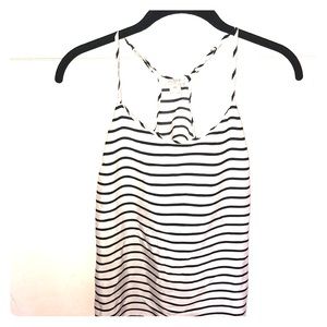 Black and white silk tank top- J.Crew